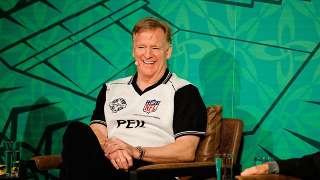 Im Pub kam NFL-Boss Roger Goodell in Plauderlaune.