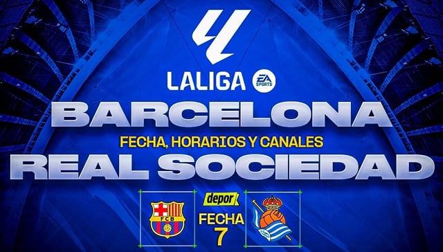 Barcelona vs. Real Sociedad se enfrentan por LaLiga. (Diseño: Christian Marlow)