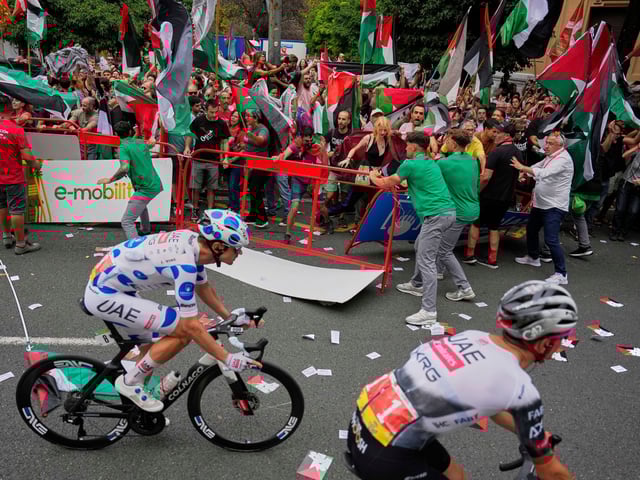 Bei der Vuelta kam es mehrfach zu Pro-Palästina-Protesten, nach denen Etappen nicht beendet werden konnten.