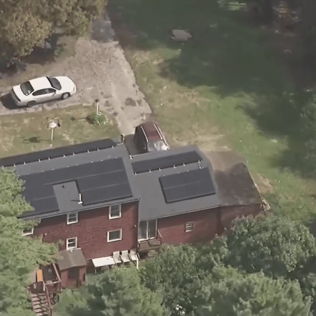 An aerial view of the property (WJAR)