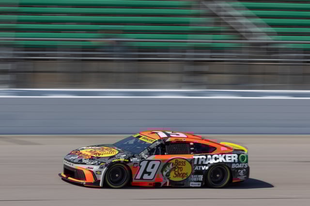 Sep 27, 2025; Kansas City, Kansas, USA; Chase Briscoe  during the NASCAR Cup Series qualifying at Kansas Speedway. Mandatory Credit: Kylie Graham-Imagn Images