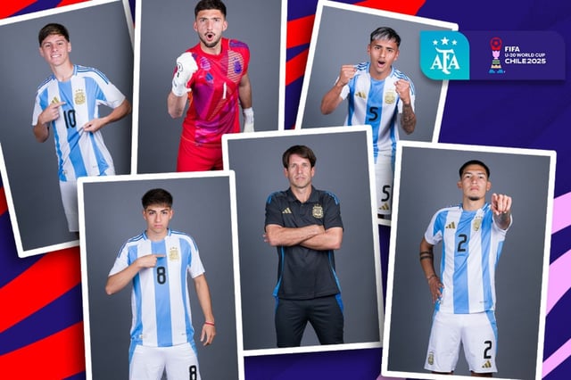 Selección Argentina para el debut del Mundial Sub 20. (Prensa AFA).