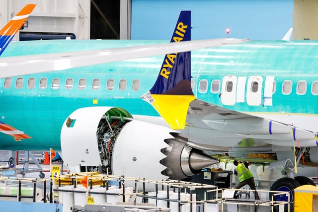 737 MAX aircraft are seen in various states of assembly at the Boeing 737 factory Tuesday, June 25, 2024, in Renton, Washington. (Jennifer Buchanan/The Seattle Times/TNS)