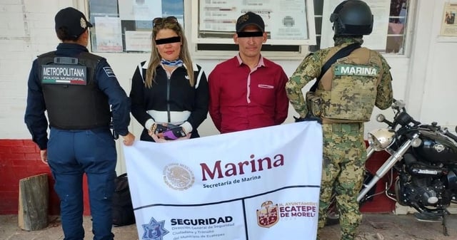 "La Güera" es señalada como lideresa de "La Chokiza", grupo criminal relacionado con extorsiones mediante préstamos "gota a gota". Foto: Semar
