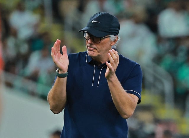 Soccer Football - Saudi Pro League - Al Ahli v Al Ittihad - King Abdullah Sport City, Jeddah, Saudi Arabia - April 5, 2025 Al Ittihad coach Laurent Blanc REUTERS/Stringer/File Photo