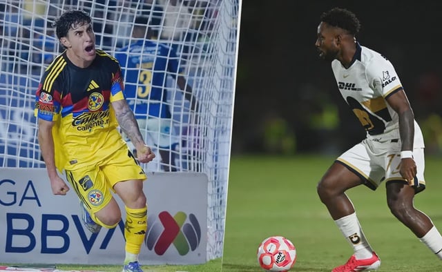 Las alineaciones de América vs. Pumas UNAM por el Apertura 2025
