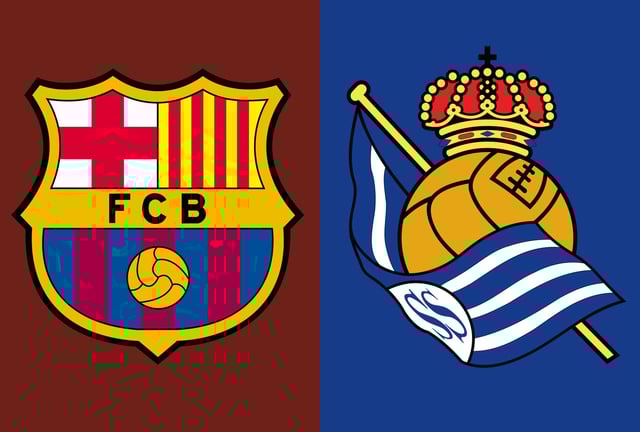 FC Barcelona recibe a Real Sociedad en Montjuic, por la jornada 7 de LaLiga EA Sports 2025-2026. Conoce dónde verlo por TV y streaming online. (Foto: Composición Mag)