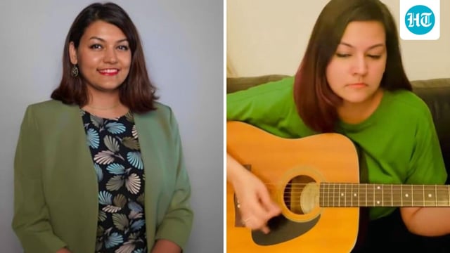 Petal Gahlot is seen playing a guitar in an old video. 