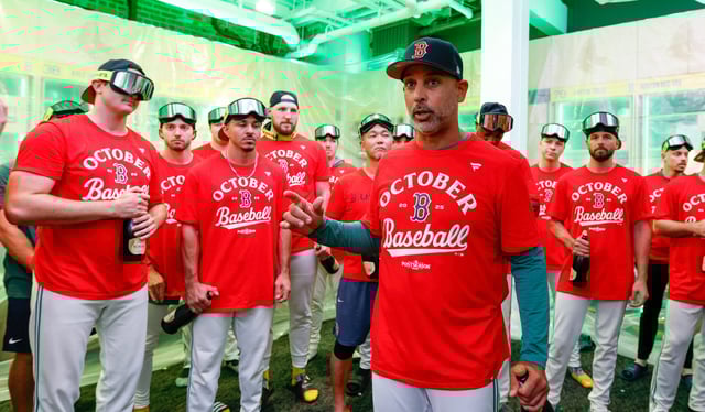 The Red Sox made sure to celebrate their playoff clinching win on Friday night.