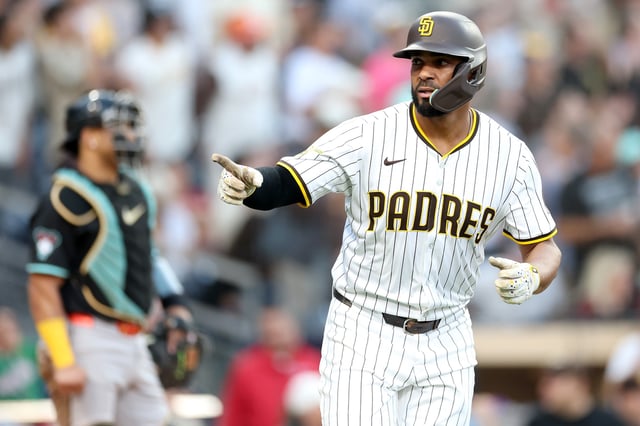 SAN DIEGO, CALIFORNIA – SEPTEMBER 27: Xander Bogaerts #2 of the San Diego Padres reacts after hitting a solo homerun during the first inning of a game against the Arizona Diamondbacks at Petco Park on September 27, 2025 in San Diego, California. (Photo by Sean M. Haffey/Getty Images)