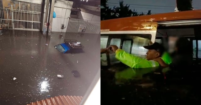 Inundaciones provocadas por una fuerte lluvia en la CdMx