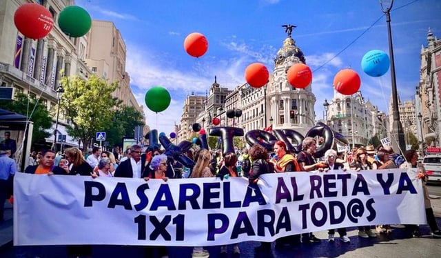 Participantes en la manifestación de ayer. |  Ramiro Gil