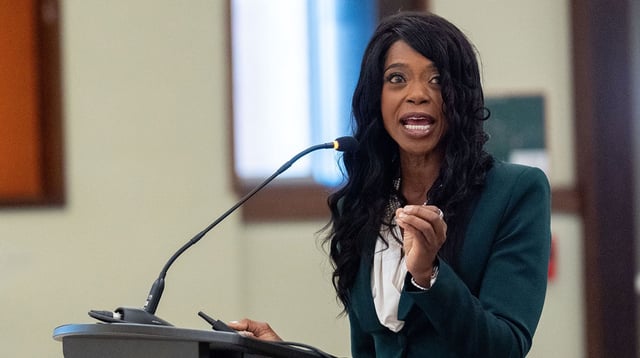 Florida A&M University Board of Trustees interviews Group Vice President of state government affairs for Charter Communications Marva Johnson, one of the university's four presidential finalists, Wednesday, May 14, 2025.
