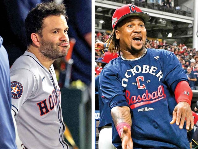 Jugadores de Houston y Cleveland.