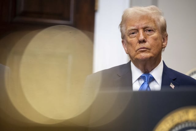 President Donald Trump makes announcements on autism in the Roosevelt Room at the White House Sept. 22.
