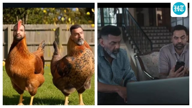 In a new CRED ad, cousins Bobby Deol and Abhay Deol entertain fans as animated chickens. Their playful banter and the absurdity of the ad have sparked laughter, with viewers requesting a follow-up featuring their legendary brother, Sunny Deol.
