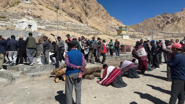 Last rites of Jigmet Dorjay, Ladakh youth killed in 24 September violence | Suraj Singh Bisht | ThePrint