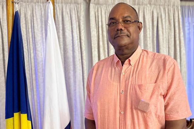 Seychelles opposition leader of the United Seychelles (US) party Patrick Herminie poses for a photograph after a Reuters interview ahead of the upcoming general elections in Victoria, Seychelles, September 22, 2025. REUTERS/Gabriel Robert-Gironcelle/File Photo
