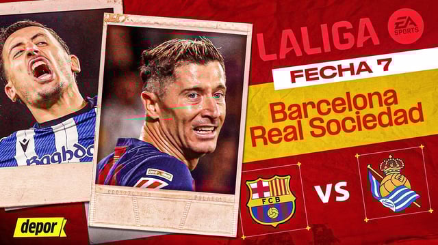 Barcelona vs. Real Sociedad por LaLiga. (Diseño: Christian Marlow)