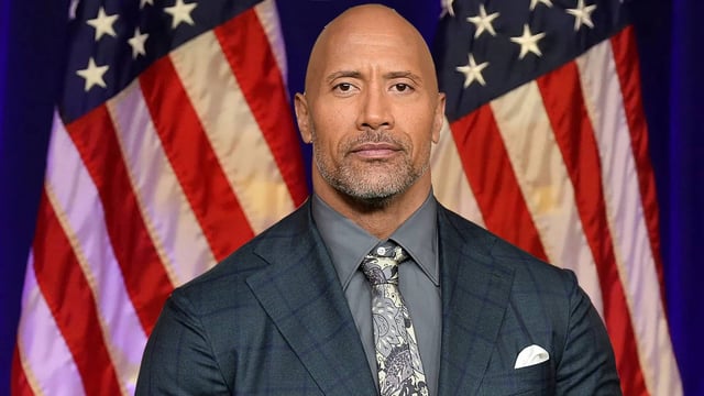 dwayne the rock johnson american flag