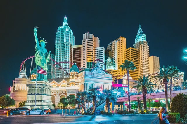 Un, no. That's Las Vegas. But New York City is nearing the end of a process expected to award three full-scale casino gambling licenses to New York City area projects.