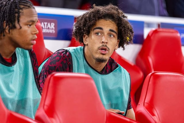LIVERPOOL, ENGLAND - Wednesday, September 17, 2025: Liverpool's substitute Jayden Danns on the bench during the UEFA Champions League match between Liverpool FC and Atletico Madrid FC at Anfield. Liverpool won 3-2. (Photo by David Rawcliffe/Propaganda)