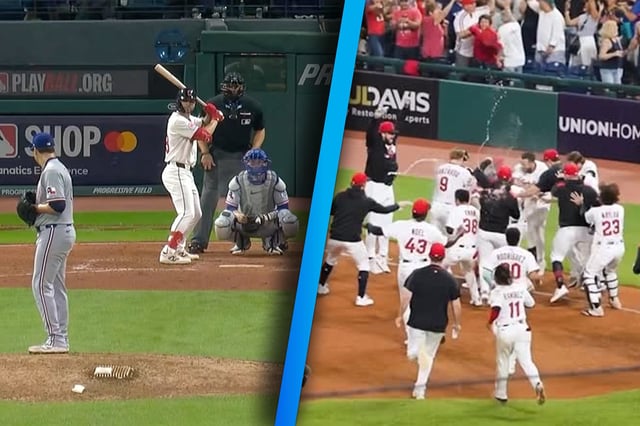 Los Guardianes aseguraron su lugar en playoffs con un final insólito ante Texas y ahora tienen en sus manos la oportunidad de coronarse campeones de la División Central. (Fotos: Capturas de pantalla)