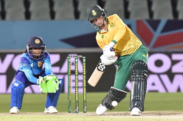 Marizanne Kapp of South Africa, hailed as the best all-rounder in the world, in action against Sri Lanka at Willowmoore Park in Benoni on 27 March 2024. (Photo: Sydney Seshibedi / Gallo Images / Getty Images)