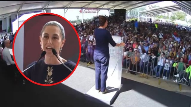 La manifestación constante impidió que el gobernador realizara alguna intervención.