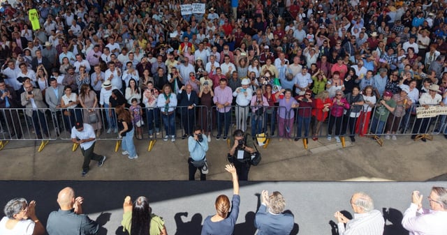 Claudia Sheinbaum Pardo pidió respeto para Pablo Lemus Navarro durante el evento que encabezó en Zapopan, Jalisco. Foto: Presidencia