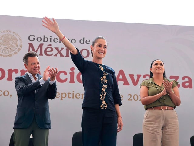Claudia Sheinbaum y Ariadna Montiel en Jalisco