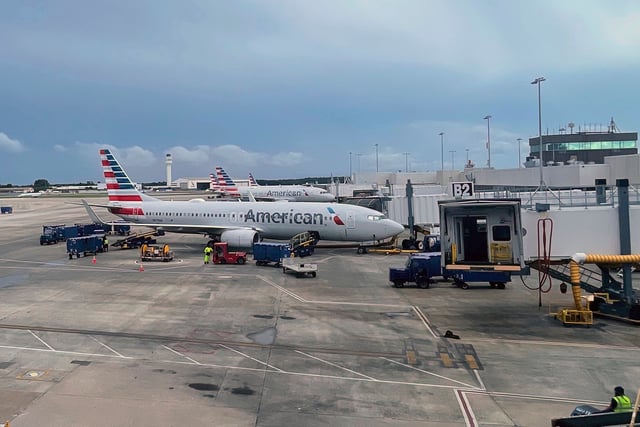 CHARLOTTE, NC - JUNE 20: View of American Airlines planes as its customers were stranded at Charlotte Airport after American Airlines cut 1 percent of its flights to alleviate pressure on operations due to labor shortage and increased travel on June 20, 2021 in Charlotte, North Carolina. Credit: mpi34/MediaPunch /IPX