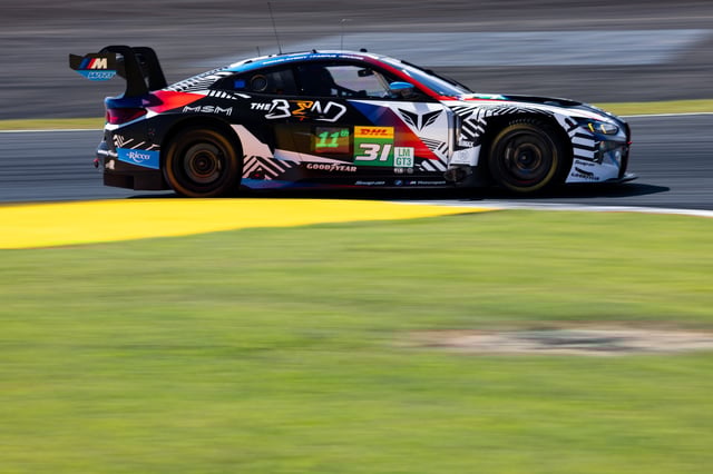 The #31 Team WRT BMW M4 driven by Yasser Shahin at Fuji Speedway.