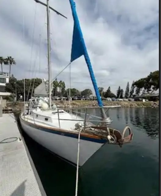 The U.S. Coast Guard found four Mexican nationals when they stopped a sailboat in Mission Bay Saturday morning. (Photo  Courtesy U.S. Coast Guard)