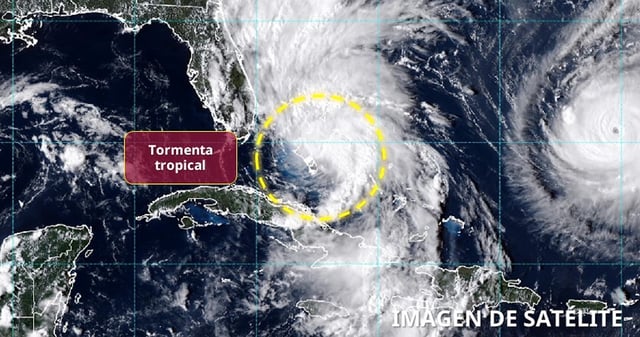 La tormenta tropical "Imelda" se formó cerca de Bahamas y no afectará a territorio mexicano. Foto: Conagua