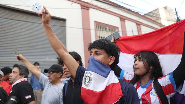 Los jóvenes salieron a protestas contra el Gobierno paraguayo.