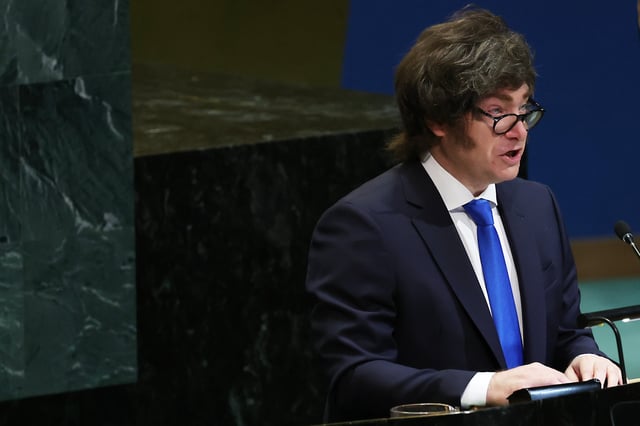 El presidente de Argentina, Javier Milei, en la Asamblea General de las Naciones Unidas