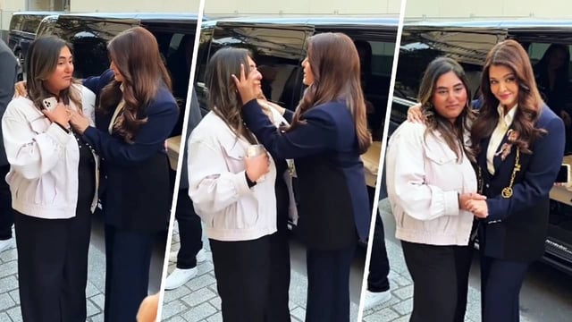 Aishwarya Rai Bachchan Comforts A Crying Fan In Paris. | Image: Instagram