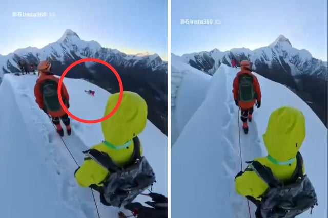 Hasta el momento, las autoridades no han revelado la identidad del alpinista. | Crédito: captura en X