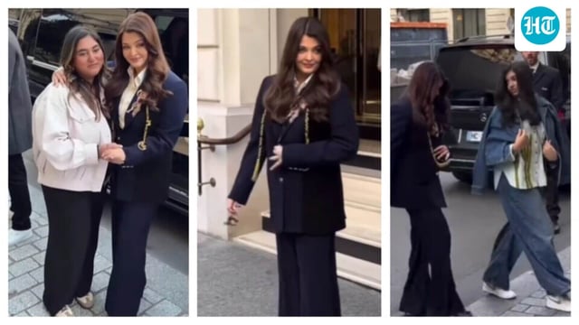 Aishwarya Rai was joined by her daughter Aaradhya Bachchan. The actor was seen interacting with her fans. 