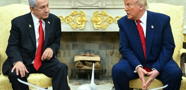 Le président américain Donald Trump reçoit lundi le Premier ministre israélien Benjamin Netanyahu pour la quatrième fois depuis le début de l'année