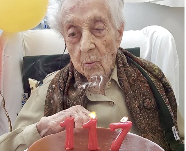Maria Branyas on her 117th birthday. Credit: Creative Commons