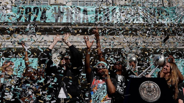 Die New York Liberty feiern ihren WNBA-Titel
