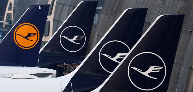 Maschinen der Lufthansa am Frankfurter Flughafen