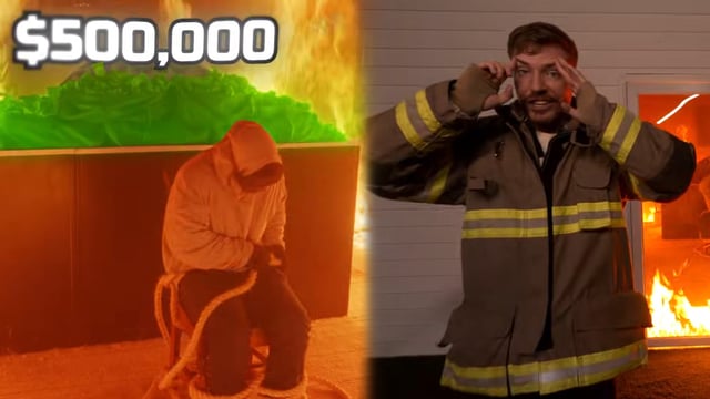 MrBeast fire video