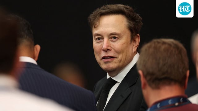 Elon Musk attends the public memorial service for right-wing activist Charlie Kirk at State Farm Stadium in Glendale, Arizona