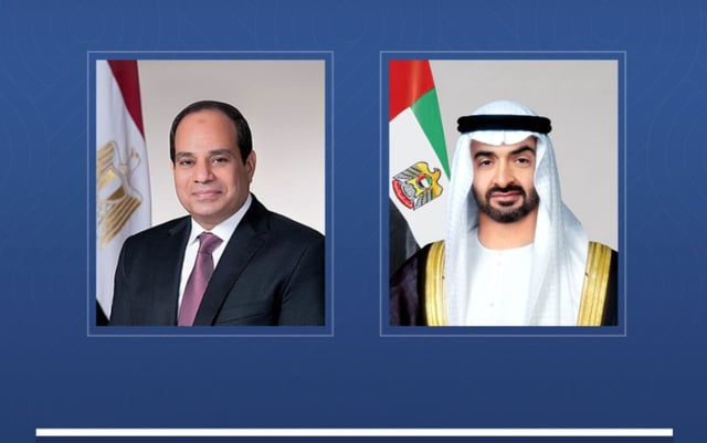 رئيس الدولة يصل القاهرة في زيارة أخوية.. والرئيس المصري في مقدمة مستقبليه