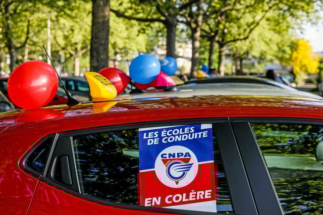 Ce lundi, les professionnels de la conduite font grève. Ici, lors d'une mobilisation en 2017.
