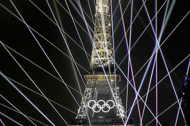 La cérémonie d'ouverture des Jeux olympiques d'été à Paris, le 26 juillet 2024. 
