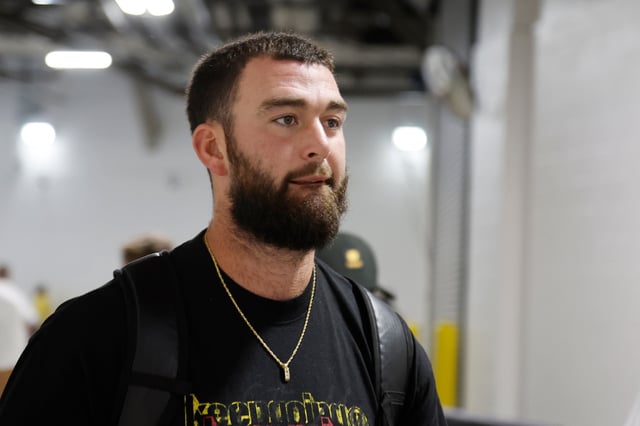 Skylar Thompson of the Pittsburgh Steelers arrives prior to a game against the Seattle Seahawks in the game at Acrisure Stadium on September 14, 2025 in Pittsburgh, Pennsylvania.